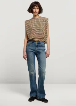 Vrouwen Summum Woman Mouwloze Top Met Streepjes