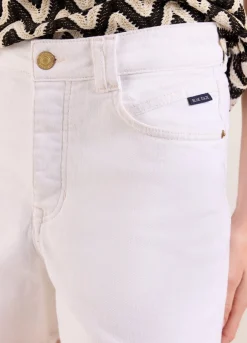 Vrouwen Summum Woman Off White Denim Short