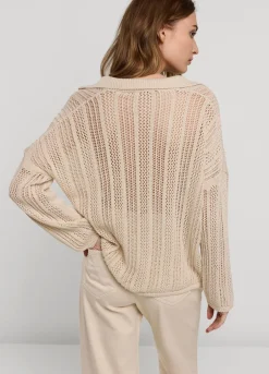 Vrouwen Summum Woman Opengewerkte Trui Oversized