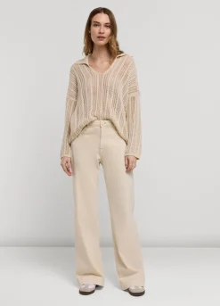 Vrouwen Summum Woman Opengewerkte Trui Oversized