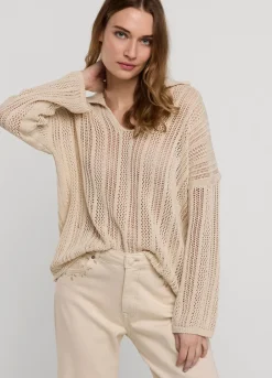 Vrouwen Summum Woman Opengewerkte Trui Oversized
