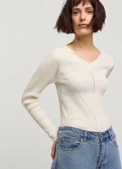 Vrouwen Summum Woman Ribgebreid Truitje