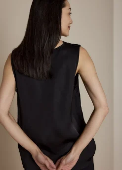 Vrouwen Summum Woman Satijnen Top Met Kant