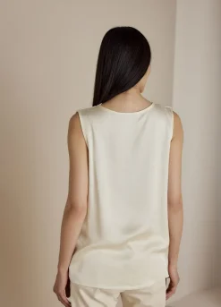 Vrouwen Summum Woman Satijnen Top Met Kant