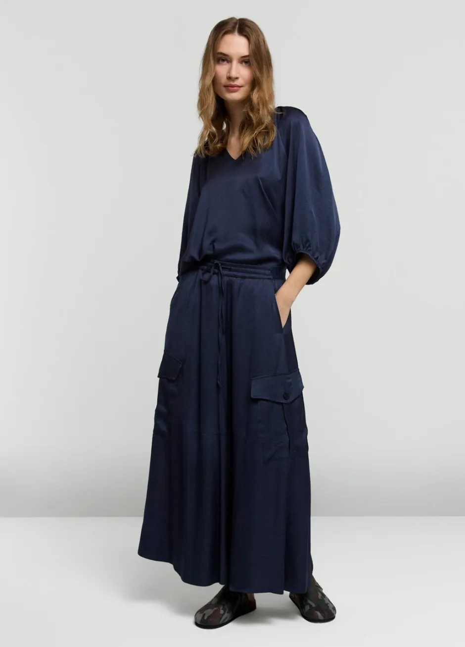 Vrouwen Summum Woman Satijnen Top V-Hals