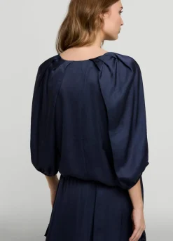 Vrouwen Summum Woman Satijnen Top V-Hals