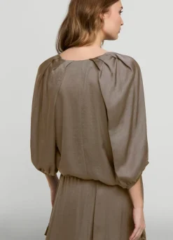 Vrouwen Summum Woman Satijnen Top V-Hals