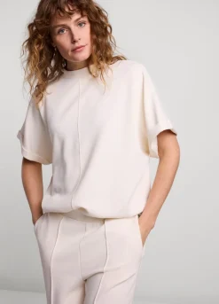 Vrouwen Summum Woman Scuba Top Met Korte Mouw