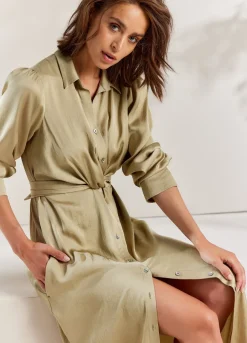 Vrouwen Summum Woman Silky Touch Doorknoopjurk