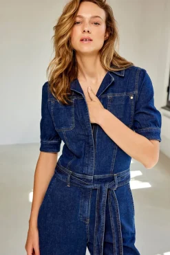 Vrouwen Summum Woman Slim Fit Denim Jumpsuit