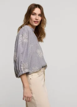 Vrouwen Summum Woman Streepjestop Met Bloemen