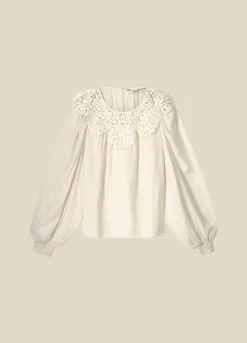 Vrouwen Summum Woman Top Illusie Kanten Hals
