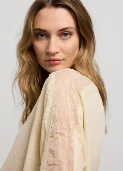 Vrouwen Summum Woman Top Met Kanten Mouw