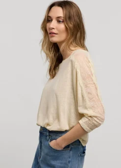 Vrouwen Summum Woman Top Met Kanten Mouw