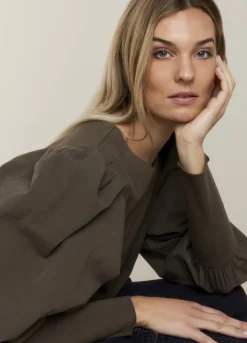 Vrouwen Summum Woman Top Met Opvallende Mouw