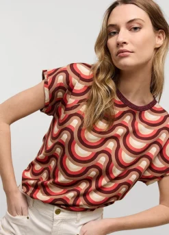 Vrouwen Summum Woman Top Met Retro Print