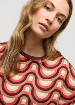 Vrouwen Summum Woman Top Met Retro Print