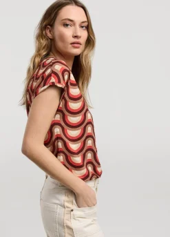 Vrouwen Summum Woman Top Met Retro Print