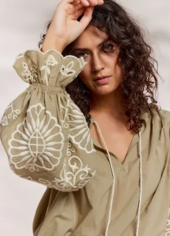 Vrouwen Summum Woman Top Met Rijk Borduurwerk