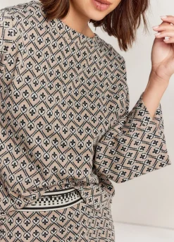 Vrouwen Summum Woman Top Met Ruitjes Jacquard