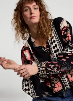 Vrouwen Summum Woman Top Met Staanderkraag