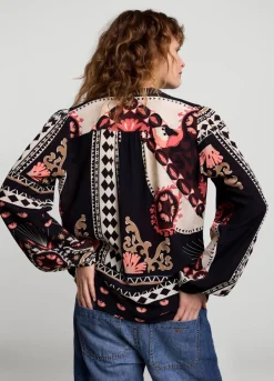 Vrouwen Summum Woman Top Met Staanderkraag
