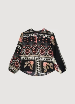 Vrouwen Summum Woman Top Met Staanderkraag