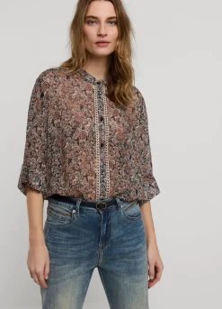 Vrouwen Summum Woman Transparante Blouse Bloemenprint