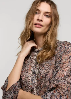 Vrouwen Summum Woman Transparante Blouse Bloemenprint