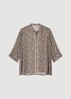 Vrouwen Summum Woman Transparante Blouse Bloemenprint