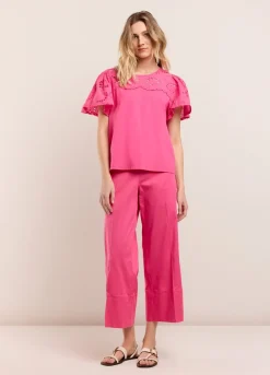 Vrouwen Summum Woman T-Shirt Broderie Anglaise