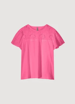 Vrouwen Summum Woman T-Shirt Broderie Anglaise