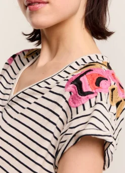 Vrouwen Summum Woman T-Shirt Met Bloemenborduursel