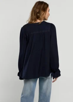 Vrouwen Summum Woman V-Hals Drapey Satin Top