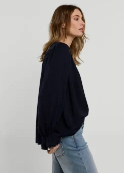 Vrouwen Summum Woman V-Hals Drapey Satin Top