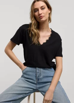 Vrouwen Summum Woman V-Hals Top Met Kant