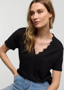 Vrouwen Summum Woman V-Hals Top Met Kant