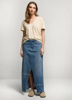 Vrouwen Summum Woman V-Hals Top Met Kant
