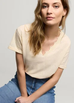 Vrouwen Summum Woman V-Hals Top Met Kant