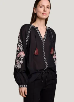 Vrouwen Summum Woman Voile Blouse Met Borduur