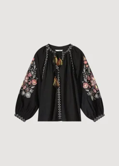 Vrouwen Summum Woman Voile Blouse Met Borduur