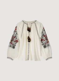 Vrouwen Summum Woman Voile Blouse Met Borduur