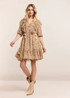 Vrouwen Summum Woman Voile Jurk Met Ruches