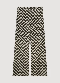 Vrouwen Summum Woman Zigzag Broek Met Wijde Pijp